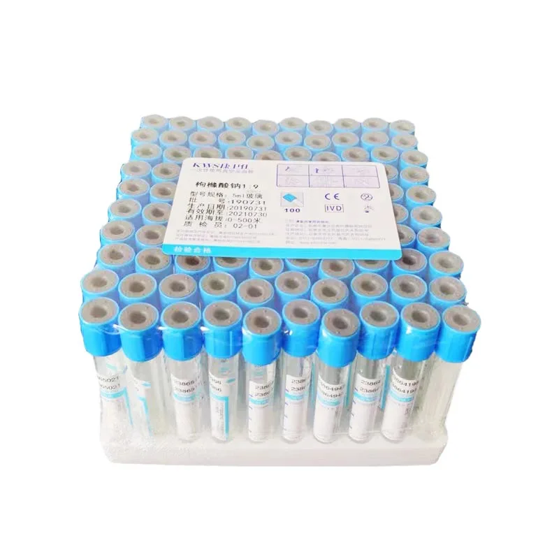 2ml 5ml 10ml sodium citrate vacuum blood vessel disposable blue cap medical sterile vacuum PT coagulation vessel