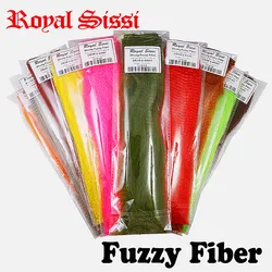 8colors set fly tying strung fuzzy fiber durable long crimped synthetic fiber fly tying materials for saltwater streamer flies