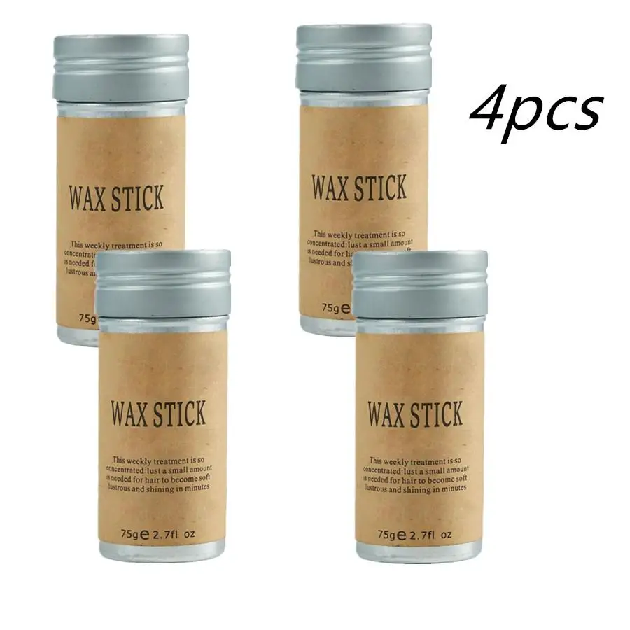 

4PCS Hair Wax Stick For Wig Professional Hair Wax Stick Gel Cream Non-Greasy Style Hair Wax Stick For Men Women Broken Hair