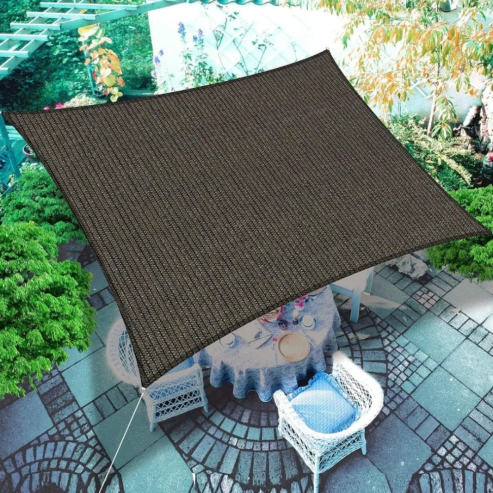 Housity 10 'x 30' البني الشمس الظل الشراع المظلة المظلة الظل غطاء من القماش لساحة فناء سطح السفينة Carport درب حمام سباحة Pergo