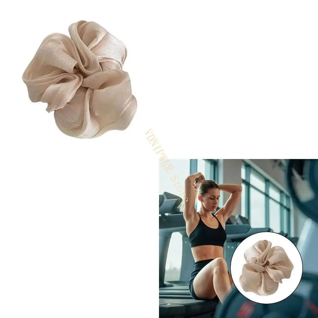 

Нежные французские волосы Scrunchie Мягкий насыщенный галстук эластичный волос