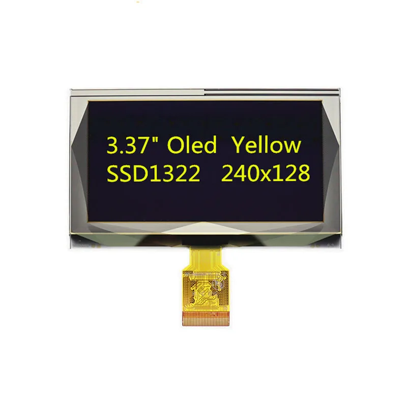 

OLED Display, 3.37" 240*128 240128 Graphic LCD Module Display Screen LCM Panel SSD1322 6080 8080 Parallel Serial SPI