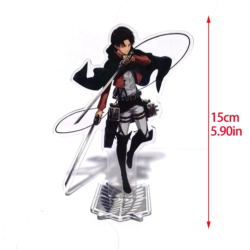 Attaque sur Titan acrylique debout Eren Mikasa Levi Erwin Armin Anime figurines loup Titan 16 cm modèle jouets décor jouets pour enfant