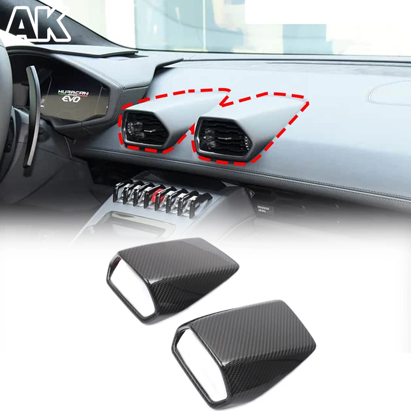 

For Lamborghini Huracan 580 2014-2021 Real Carbon Fiber Car Center Air vent AC Vent Trim Panel Car Interior Accessories