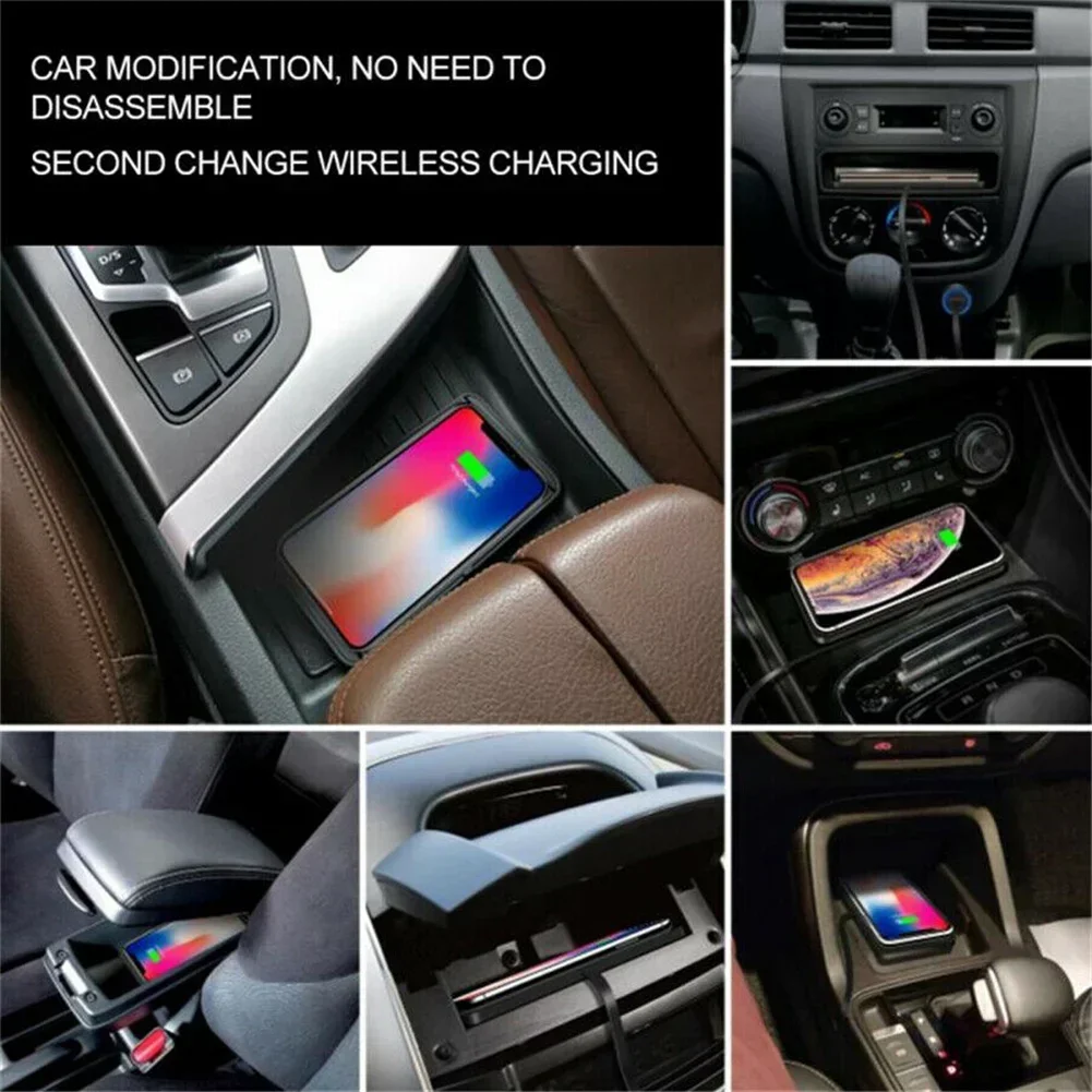 15W Wireless Charger Pad Car Fast Charging Phone Stand Dock For Phone Car Wireless Charging Launch Pad