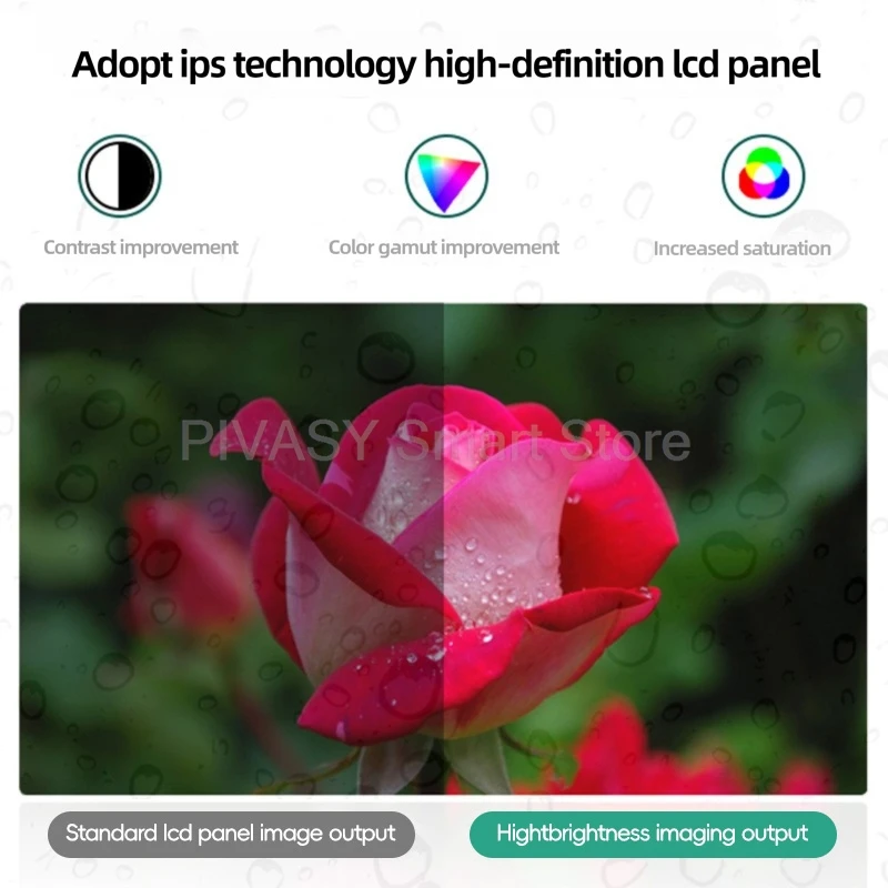 Wireless Casting LED 24 27 Inch Smart Screen TV Wall-mounted Monitor Relax for Bathroom Kitchen Mirror Black Waterproof Shower