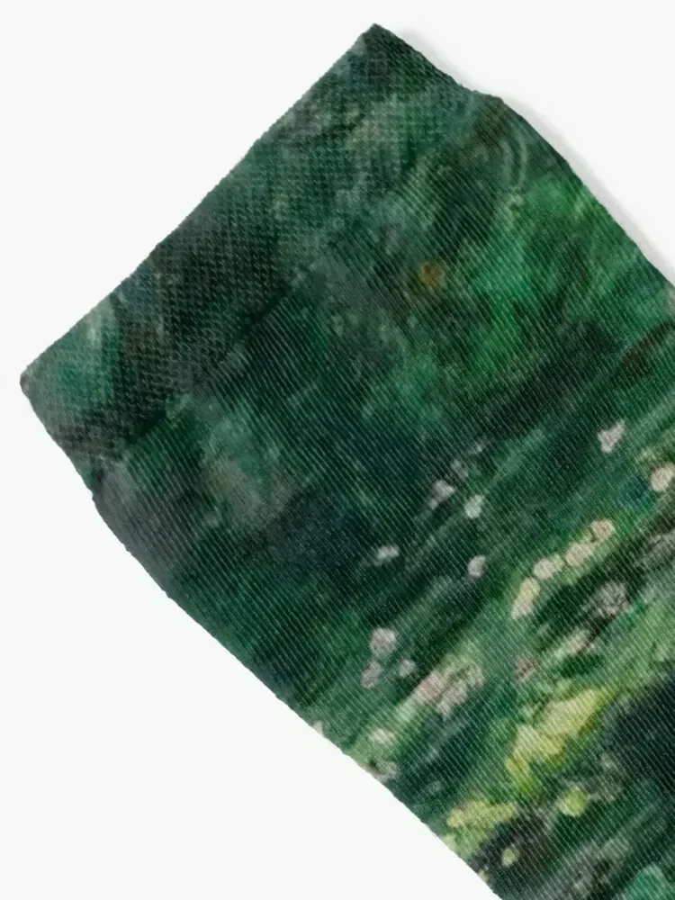 Claude Monet - Water Lilies - Dark Green Socks man cycling Men's Socks Luxury Women's