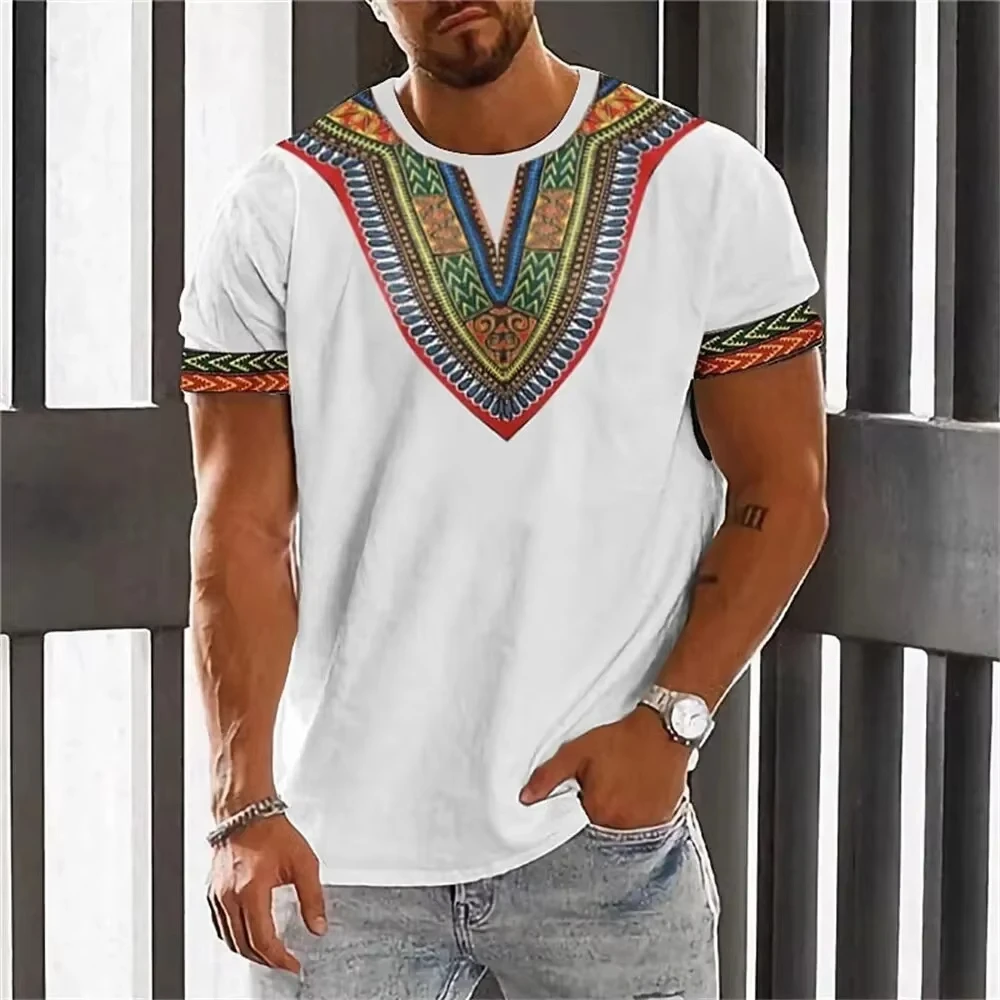 T-shirt da uomo nuova estate stile etnico maglietta musulmana stampata in 3d capretto manica corta per il tempo libero vacanza top maglietta da donna abbigliamento