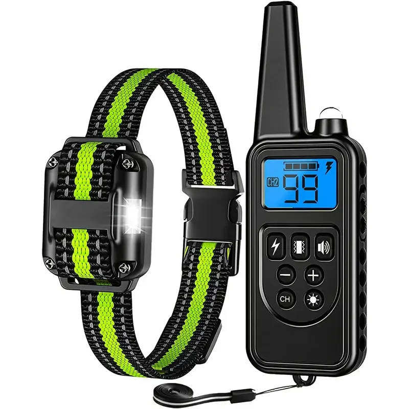 Electric Dog Training Collar Multi-mode Remote Control Training Collar For Pet Rechargeable Dog Bark Control Stop Shock Collar