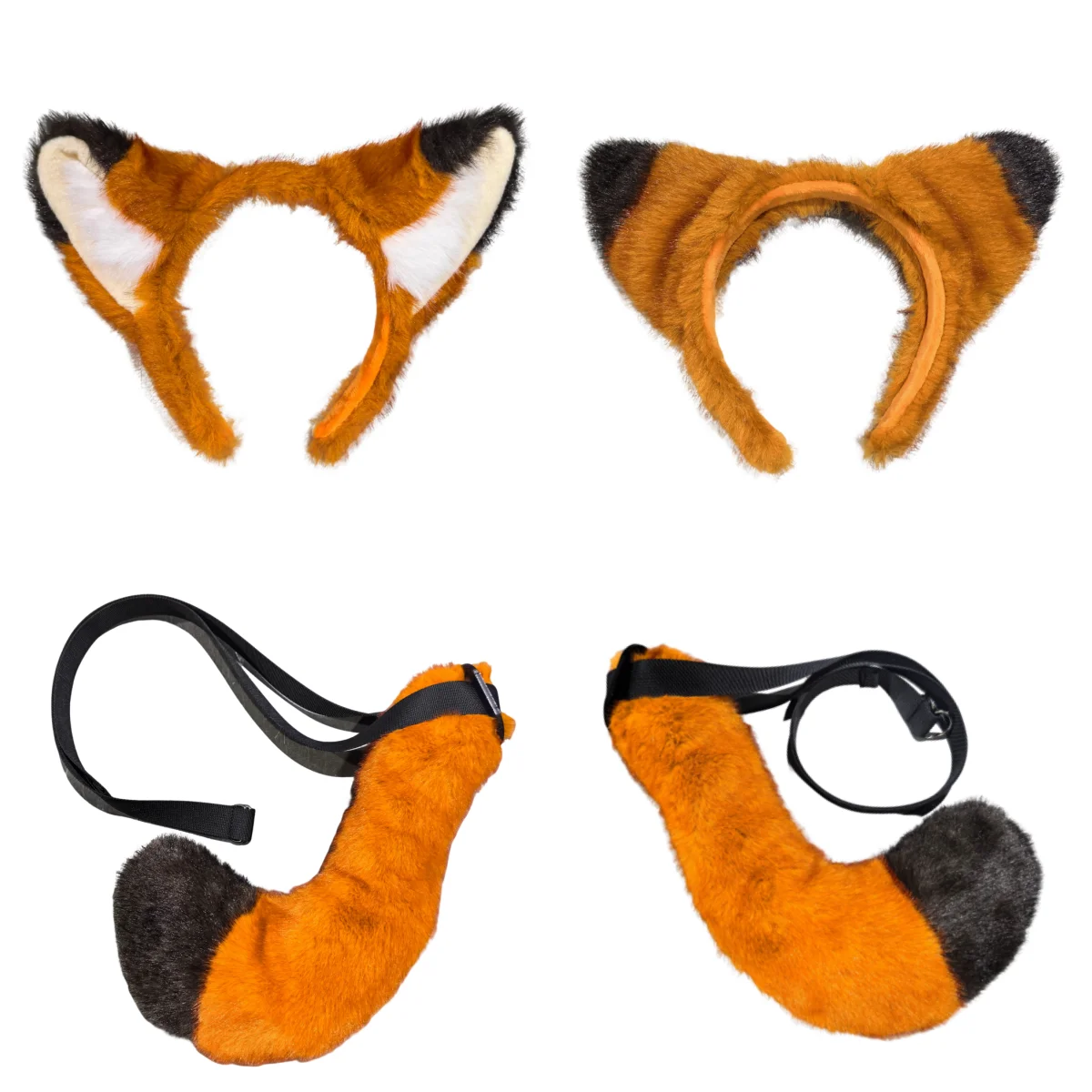 Nick Movie Animal Ear Cosplay Headwear Plush Orange Fox Tail Comic-con Party Dress Up Set Woman Man Carnival Costume Accessories