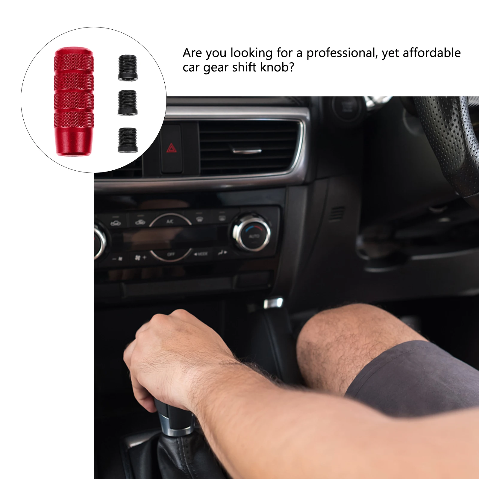 

Aluminum Alloy Gear Shifter Knob Car Modified Head Durable Universal Accessories Oxidation Process Long Lasting Precision