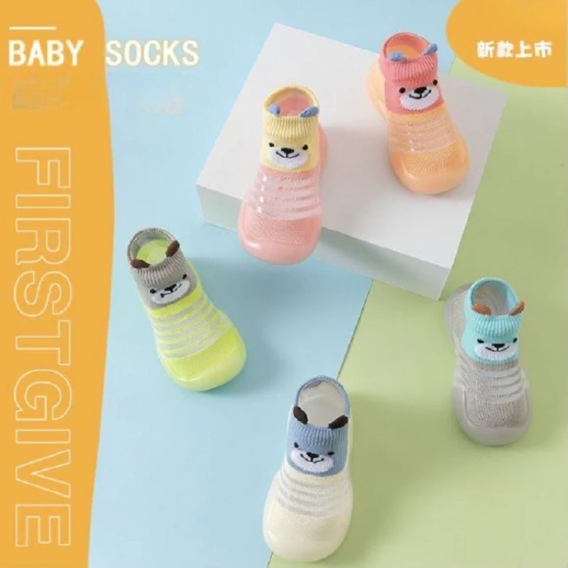 2026 New Baby Socks and Shoes Colorful Cute Children's Soft Soled Rubber Shoes for Boys and Girls Toddlers' Walking Shoes view 5