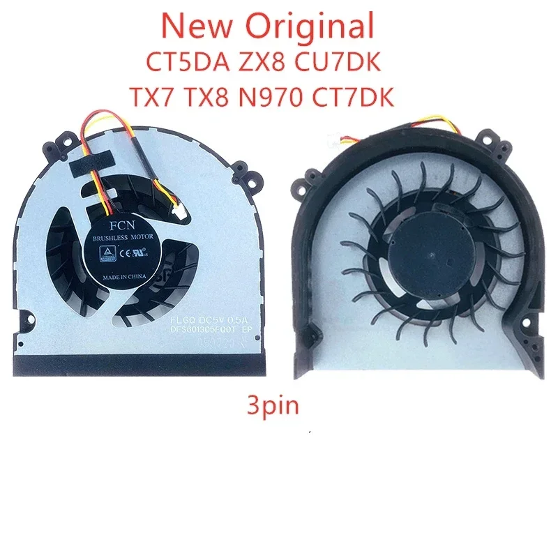 New Original Laptop CPU cooling fan For Shenzhou Ares TX7 TX8 TX9 GX8 CT7DK ZX8 CT5 CU5DA CT5DS CT5DT CT5DH CU5DK