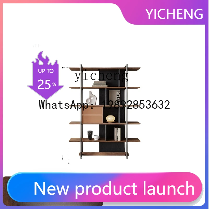 

X5antique style living room bookshelf bookcase against the wall light luxury stainless steel display shelf solid wood bogu shelf