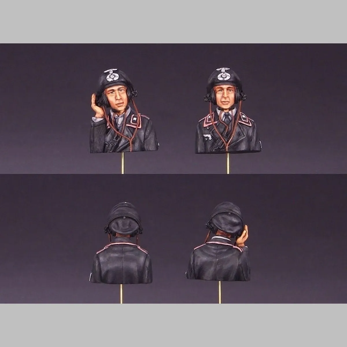 

Комплект неокрашенной модели из смолы 1/35, военная тема, экипаж немецкого танка времен Второй мировой войны (2 бюста), разобранный и неокрашенный GK