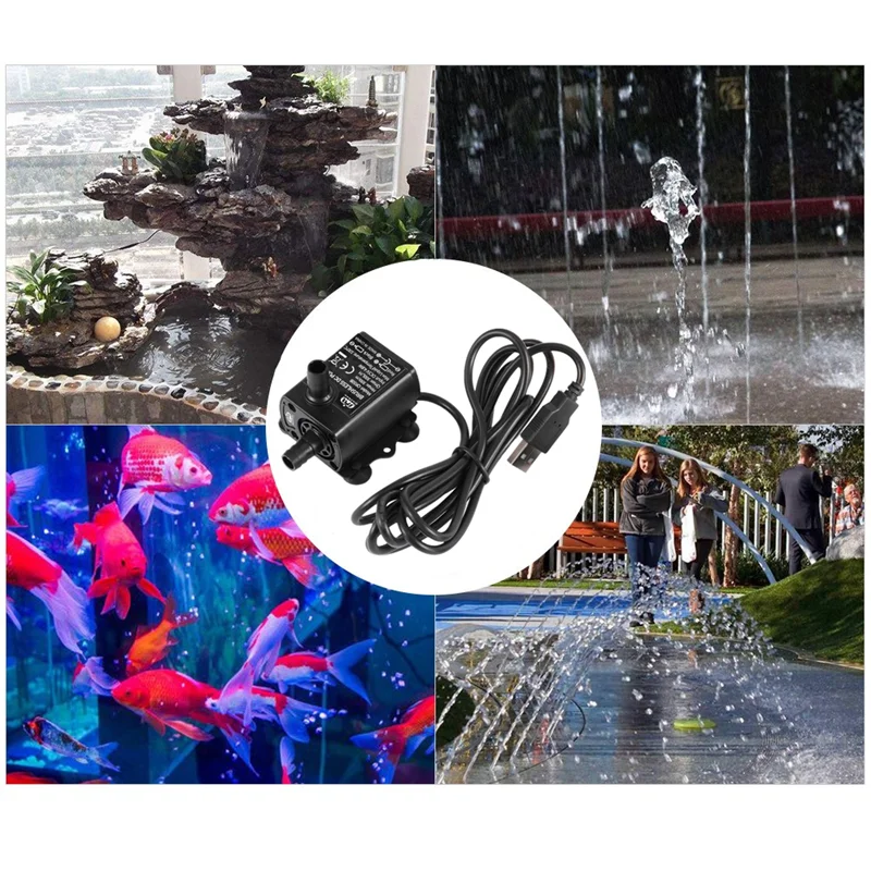 Ultra-quiet Mini Brushless Water Pump Submersible Fountain Aquarium Circulating Micro Submersible Pump Fish Aquatic Pet Supplies