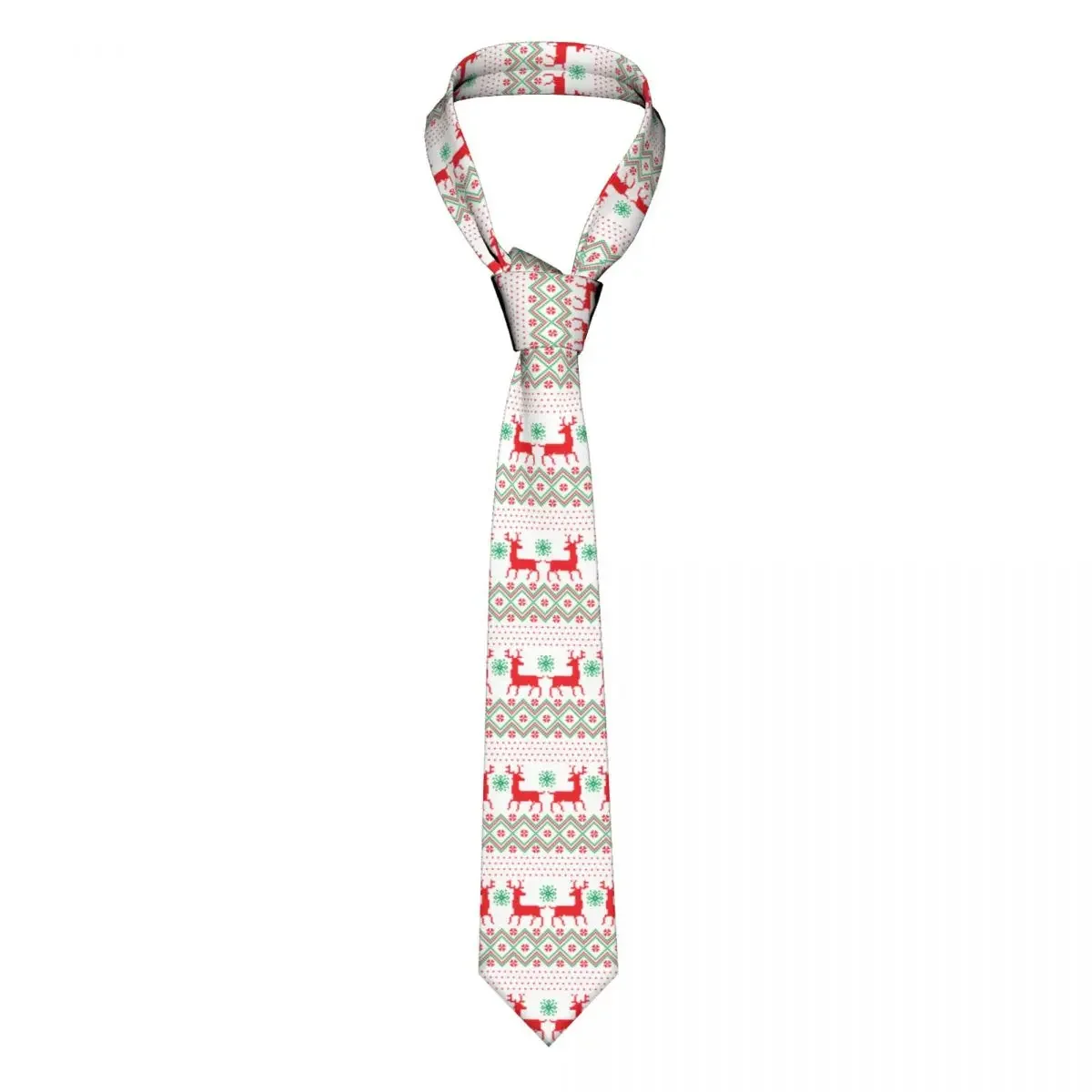 

Mens Tie Classic Skinny New Year's Christmas Pattern Pixel Neckties Narrow Collar Slim Casual Accessories Gift