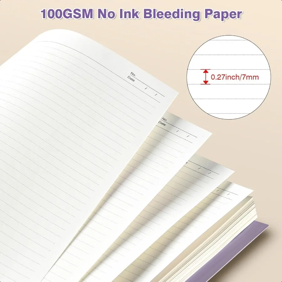 Quaderno a spirale 8,5" x 11" Quaderni a 5 soggetti College a righe con divisori rimovibili 300 pagine 100GSM Spessore spirale Scrittura Jour