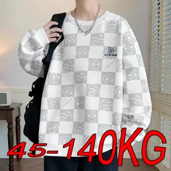M-8XL Grote maten herenhoodie Herfst- en wintertrend Afdrukken Ontwerp Nicheblouse Zwart-wit Casual buitensporttrui