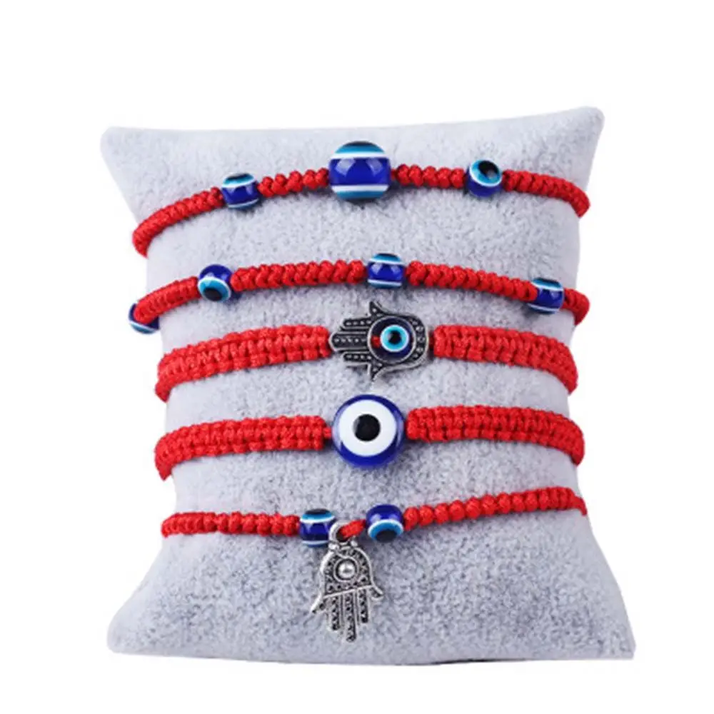 Brithdays Gift Woven Beads String Red Thread Hand Braided Demon Eye Bangles Jewelry Fashion Accessories Bracelets