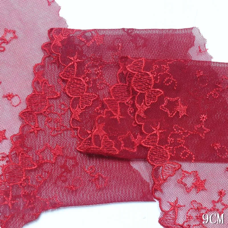 

54Yards Stars Embroidery Lace Trims Skirt Hem For Clothing Accessories Lingerie Dress Sewing DIY Crafts