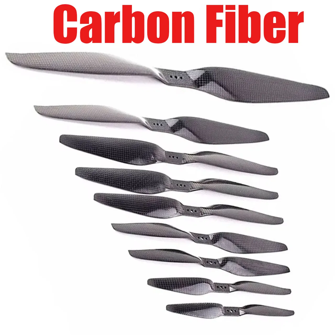 88 2 Pairs Carbon Fiber Propeller Blade 1255,1355,1455,1555, 8055,9055,1055,1155, 3K For Quadcopter  RC Parts