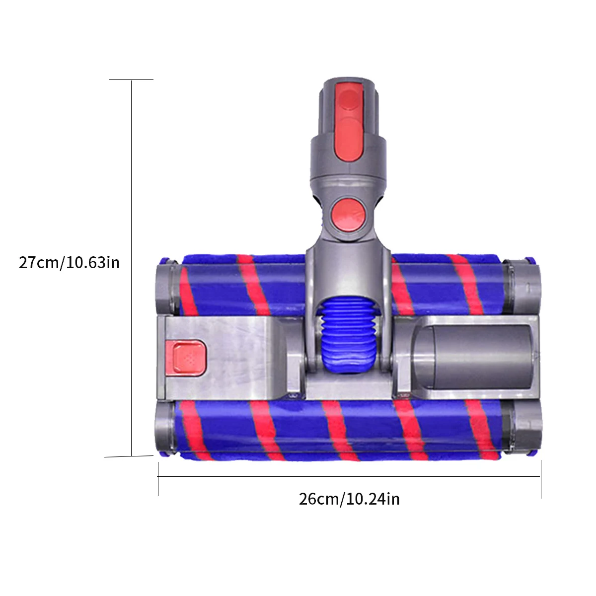 Double Roller Electric Turbo Brush Head Replacement for Dyson V7/V8/V10/V11/V15 Vacuum Cleaner Two LED Lights Accessories