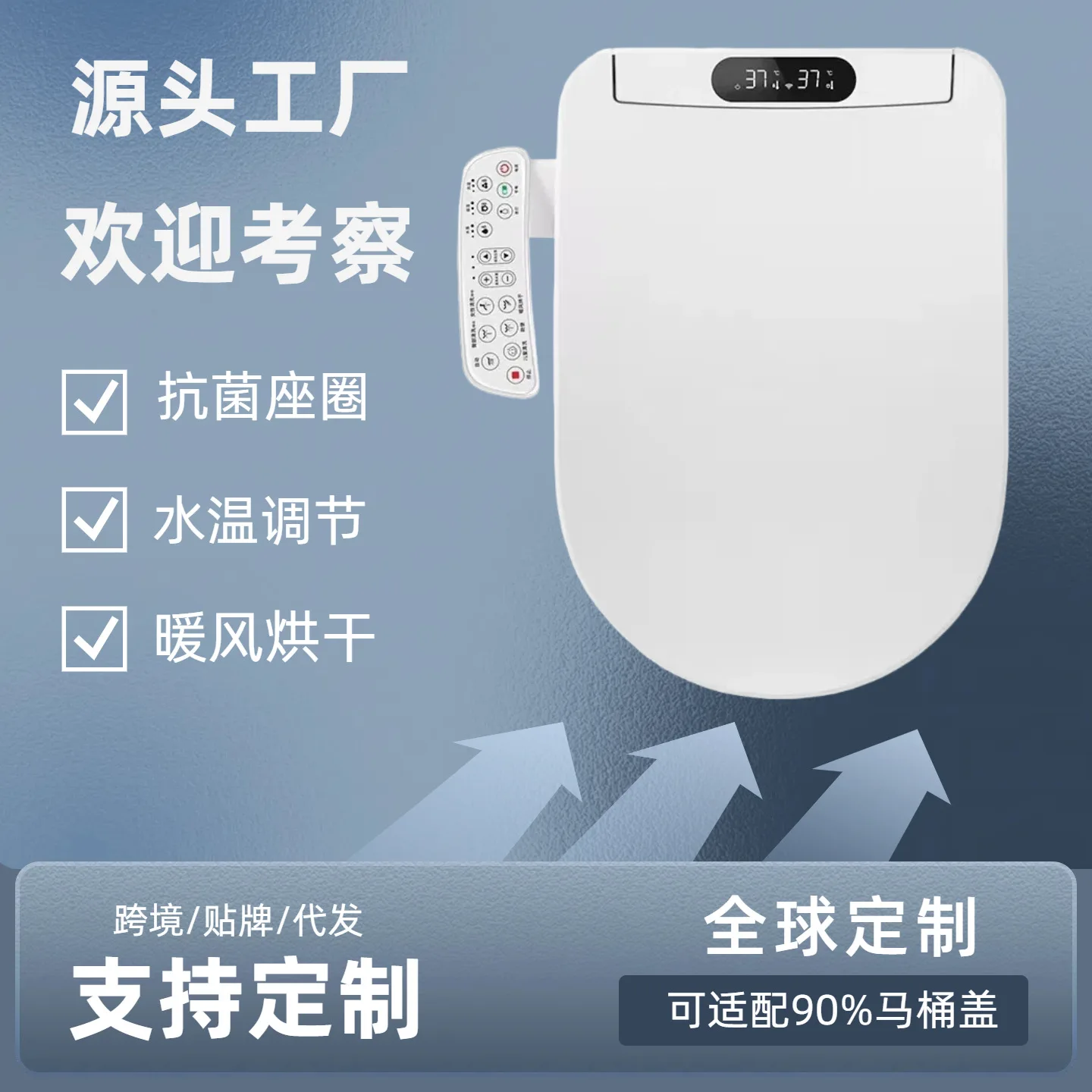 

Cross-border smart toilet lid living water instant heating constant