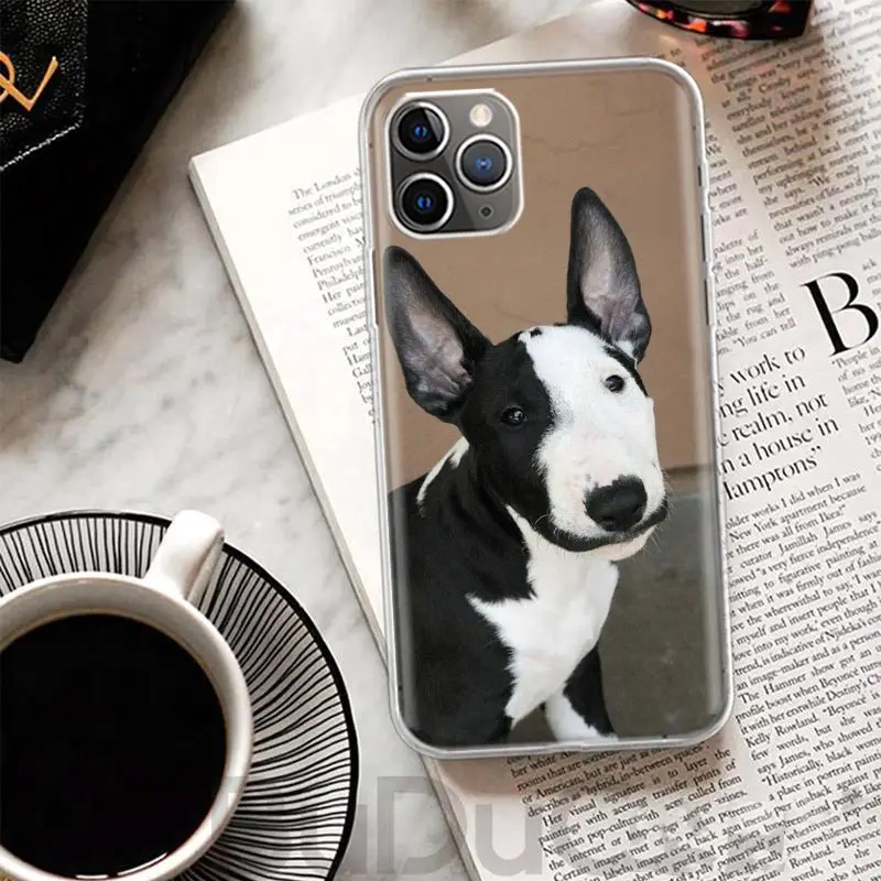 Bull Terrier Dog Puppies Cover For iPhone 16 15 14 13 12 11 Pro Max Apple Phone Case X XS 7 Plus 8 + Art Customized Print Shell