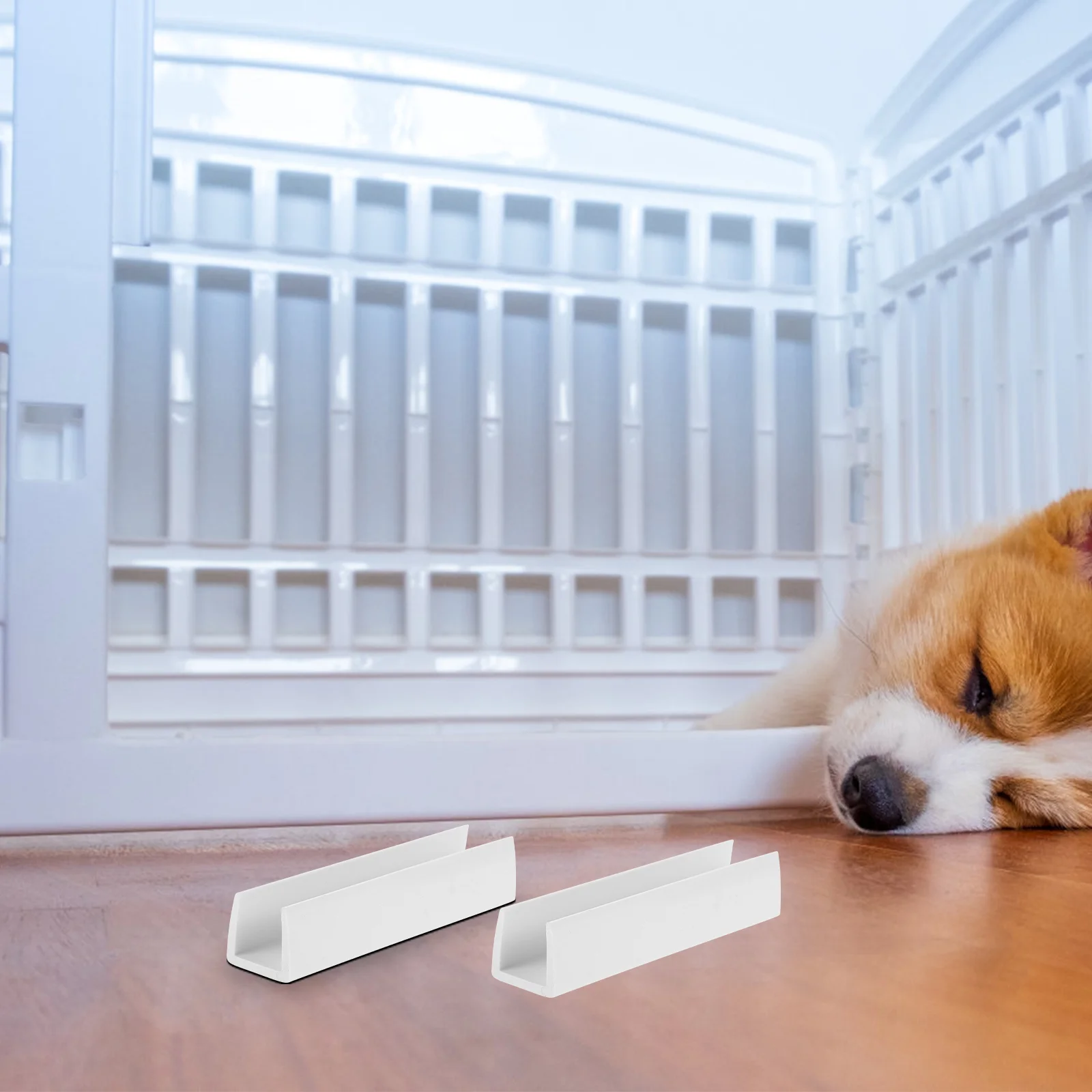 4 Uds jaula para mascotas valla hebilla puerta de bebé puertas de seguridad prácticas ranuras para perros infantiles