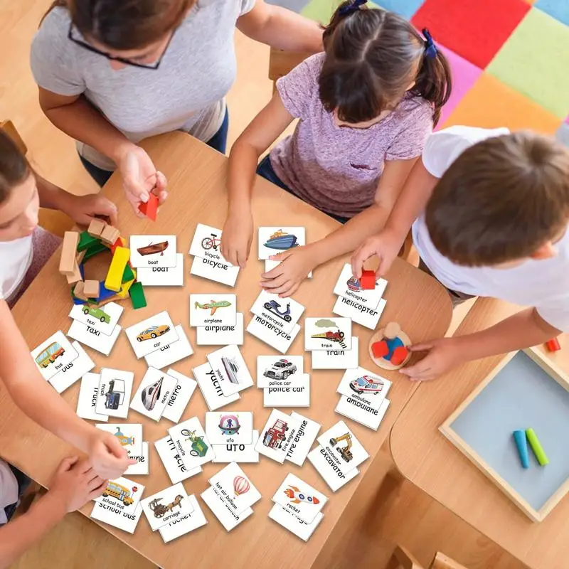 Tarjetas Flash de palabras comunes, tarjetas Flash de constructor de vocabulario primario para niños, 24 hojas, tarjetas de palabras en inglés de alta frecuencia primarias