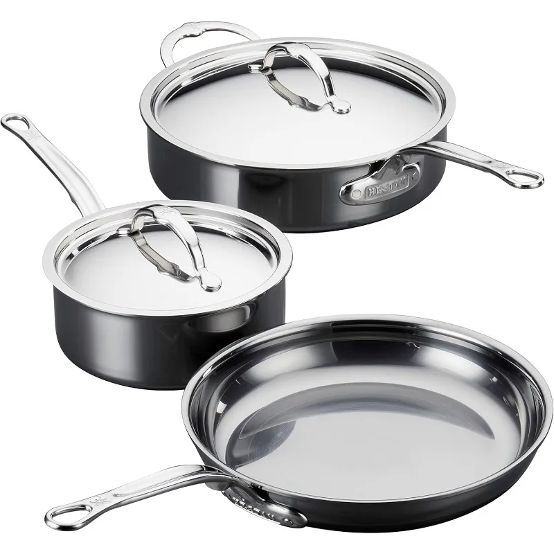 

NanoBond Collection - Titanium Stainless Steel 5-Piece Essential Cookware Set - Toxin, PFAS, & Chemical Free Clean Cookware