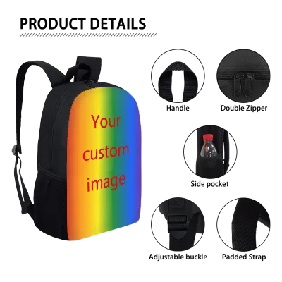 Personalized custom pattern student backpack girls backpack travel bag schoolbag support picture customization