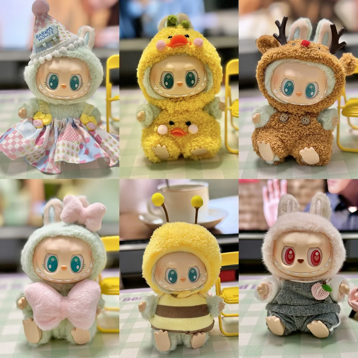 17cm Cute Labubu II Idol Dolls Mini Plush Doll'S Clothes Outfit Accessories For Korea Kpop Exo Sitting Party Clothing DIY Gift