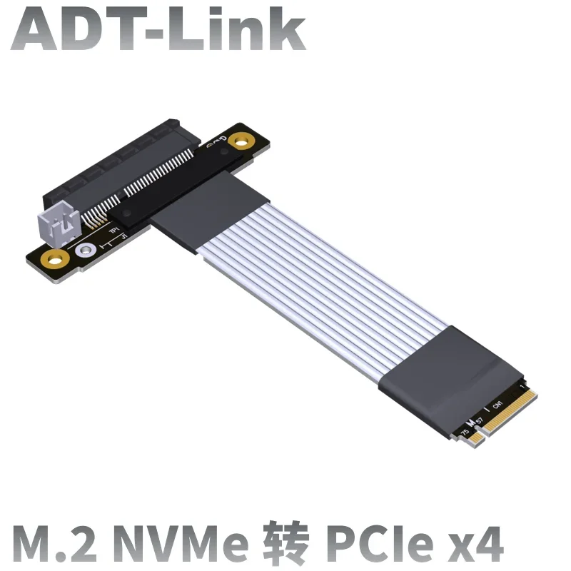 

M2 NGFF NVMe Extension Cable to PCIE x4 Board Built-in Corner to Switch to M.2 4x ADT