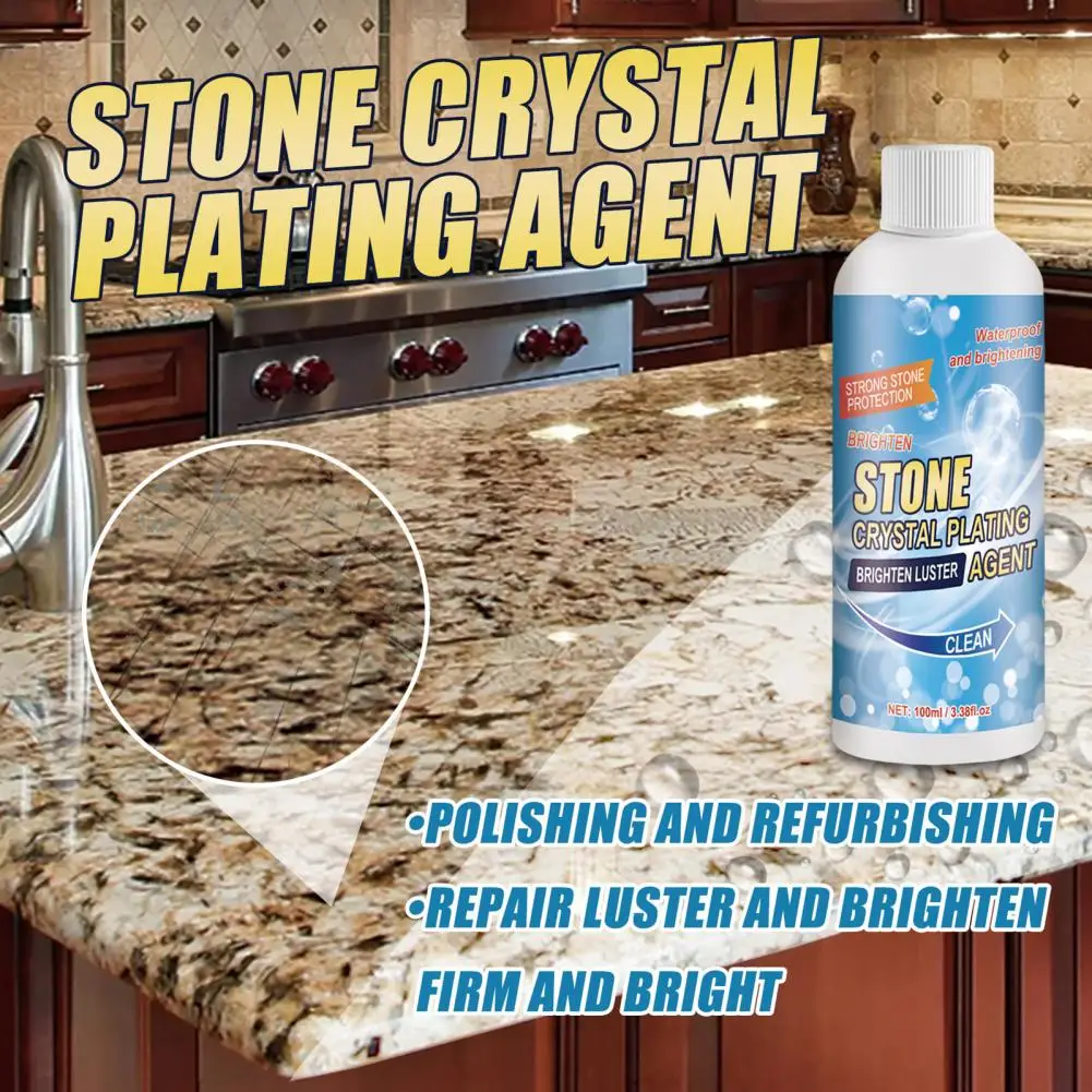 100ml Stone Crystal-Plating Agent Stone Surfaces Stain-Resistant Detergent PH-balanced Oil-resistant Stone Sealant Spray