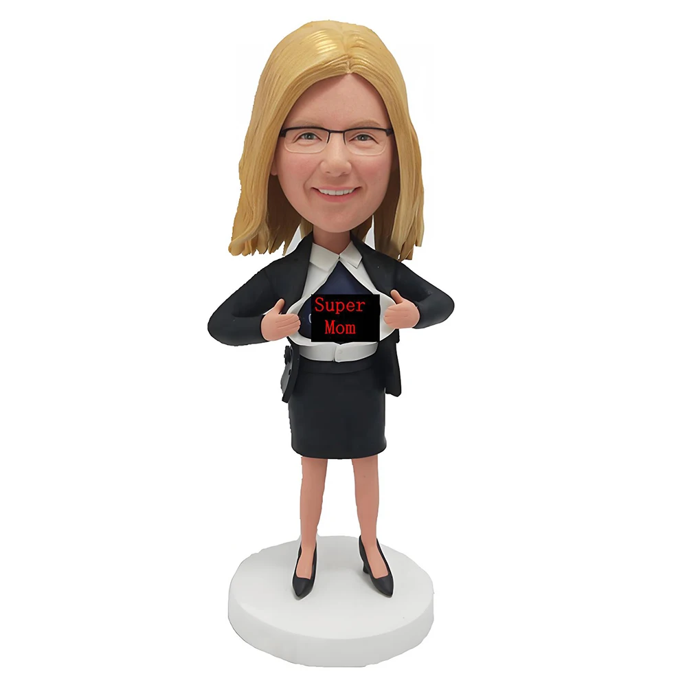 

Personalized Super Mom Business Professional Bobblehead,Custom Figurine with Business Suit,Desktop Decoration,Birthday Gift
