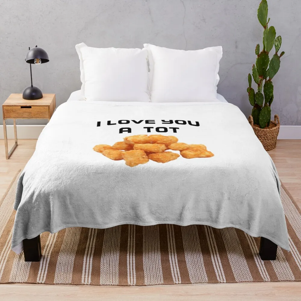 

Tater tots Throw Blanket Summer Luxury Designer Dorm Room Essentials Blankets