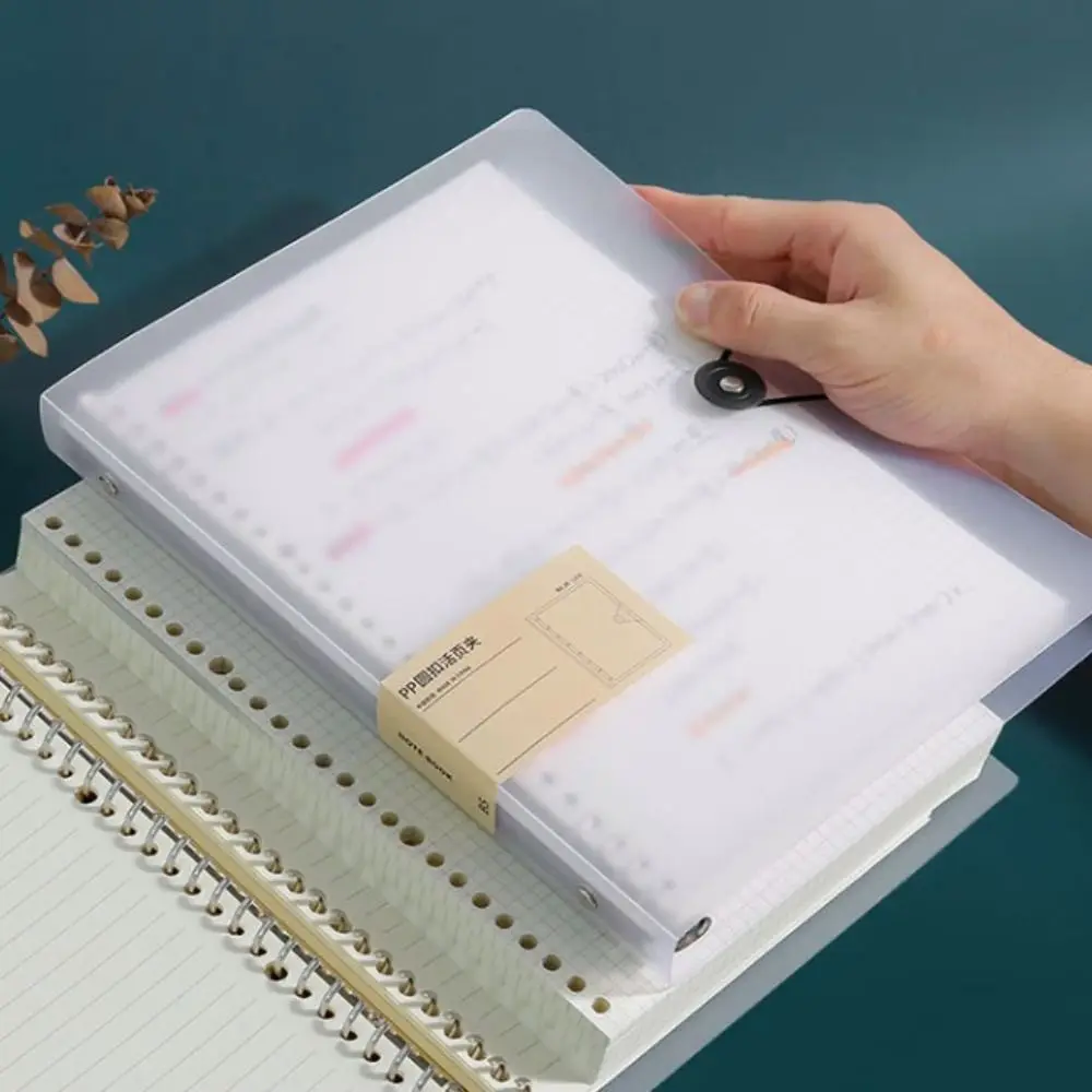 Binnendeksel A5/B5/A4 Bindmiddel Cover 8-gaats Notebook Bindmiddel Losbladige Notebook Shell Transparant DIY Bindmiddel A4 Bestandsmap Cover
