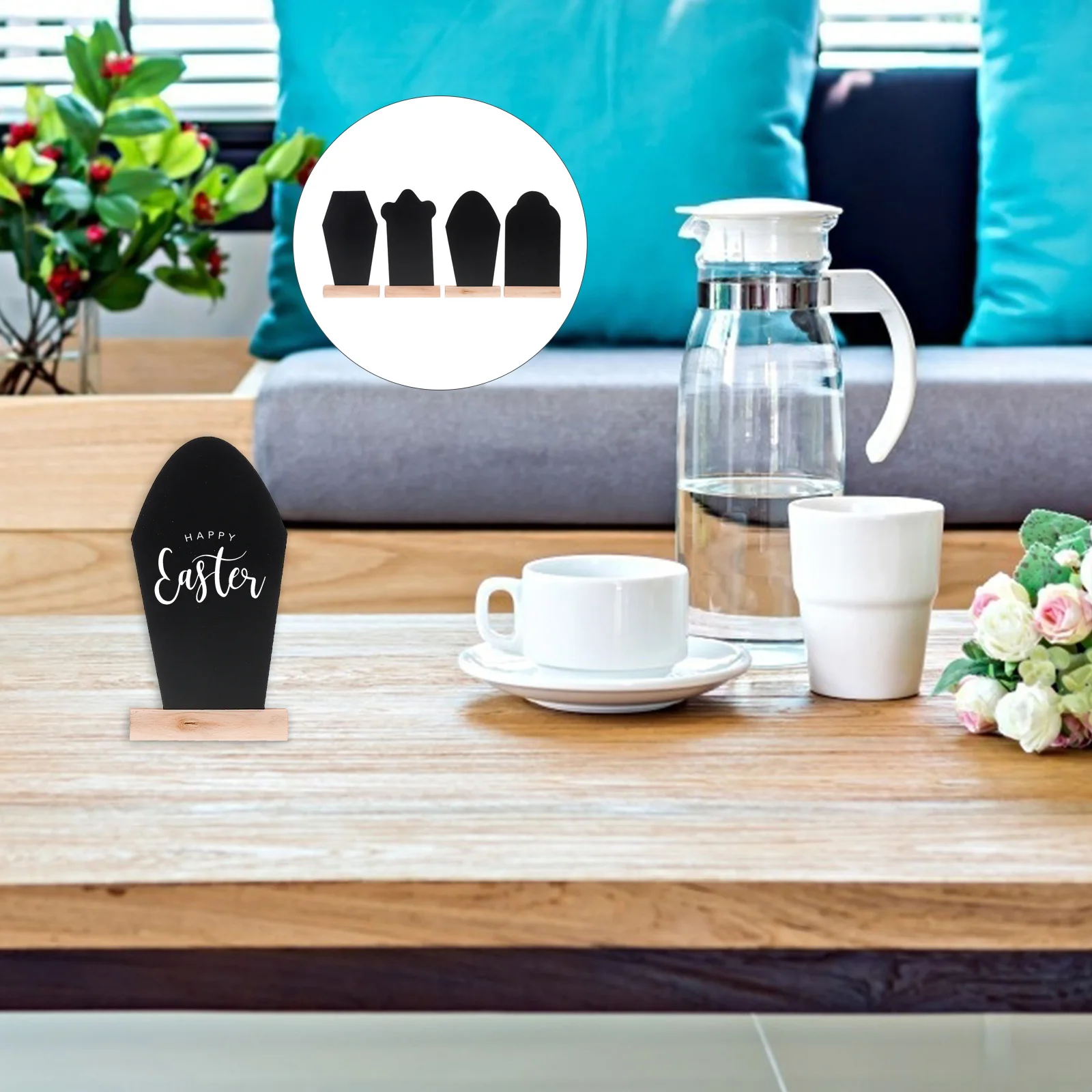 

4 PCS Tabletop Blackboard Sign Easter Tombstone Caskets Shape Blackboards Tombstones Signs
