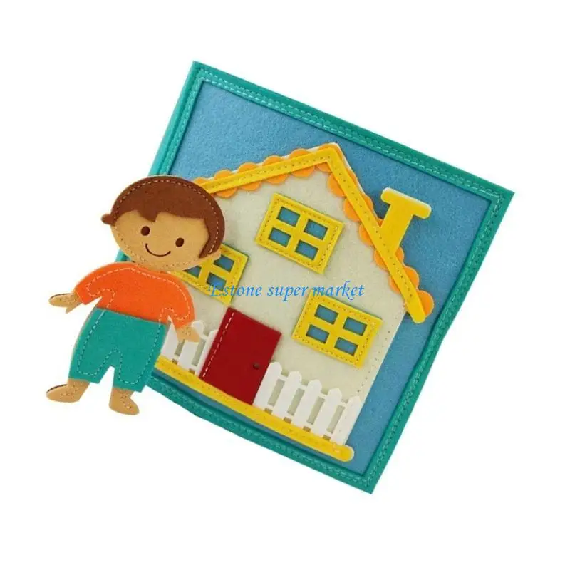 

090B Baby Activity Busy Book Interactive Fine Motor Skill Training Quiet Books Early Learning Kids Cloth Book Educational Toy