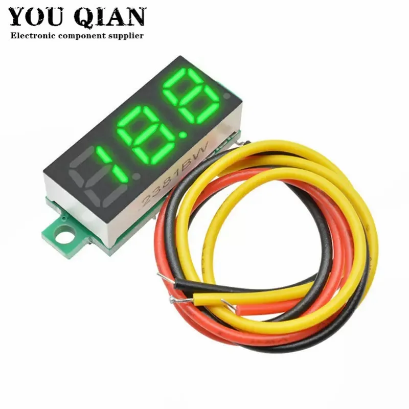 0.28 inch DC 0-100V 3-Wire Mini Gauge voltage meter Voltmeter LED Display Digital Panel Voltmeter Meter Detector Monitor Tools