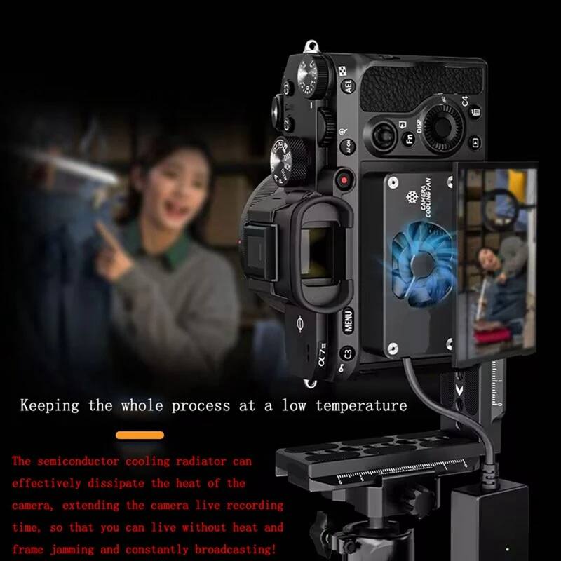 

Кулер для камеры со складным экраном и низким уровнем шума для Sony A7M3/A7R3/A7R4/A1