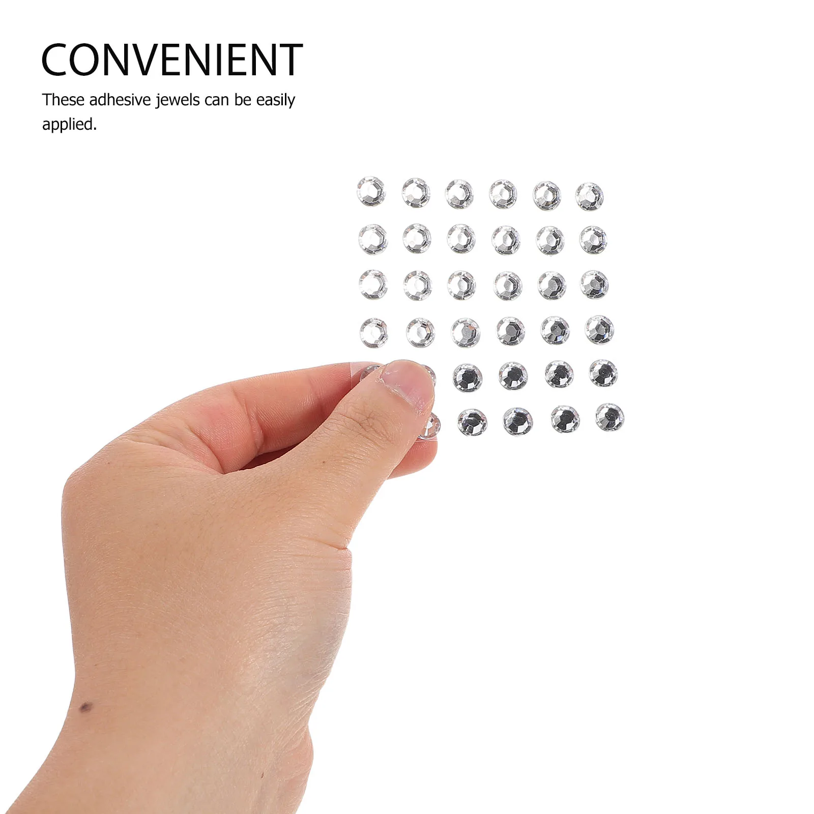 

250pcs Children's Crystal Diamond Stickers Bling Craft Gemstones DIY Decorative Rhinestones for Card Phone Case Body Jewels