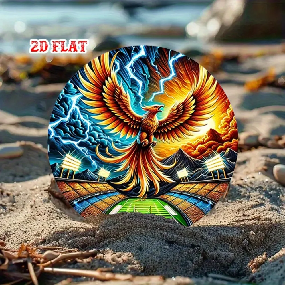لوحة فنية جدارية لملعب Majestic Wings Phoenix Rising Vitality Sports، تصميم ديناميكي لملعب كرة القدم مناسب للمنزل