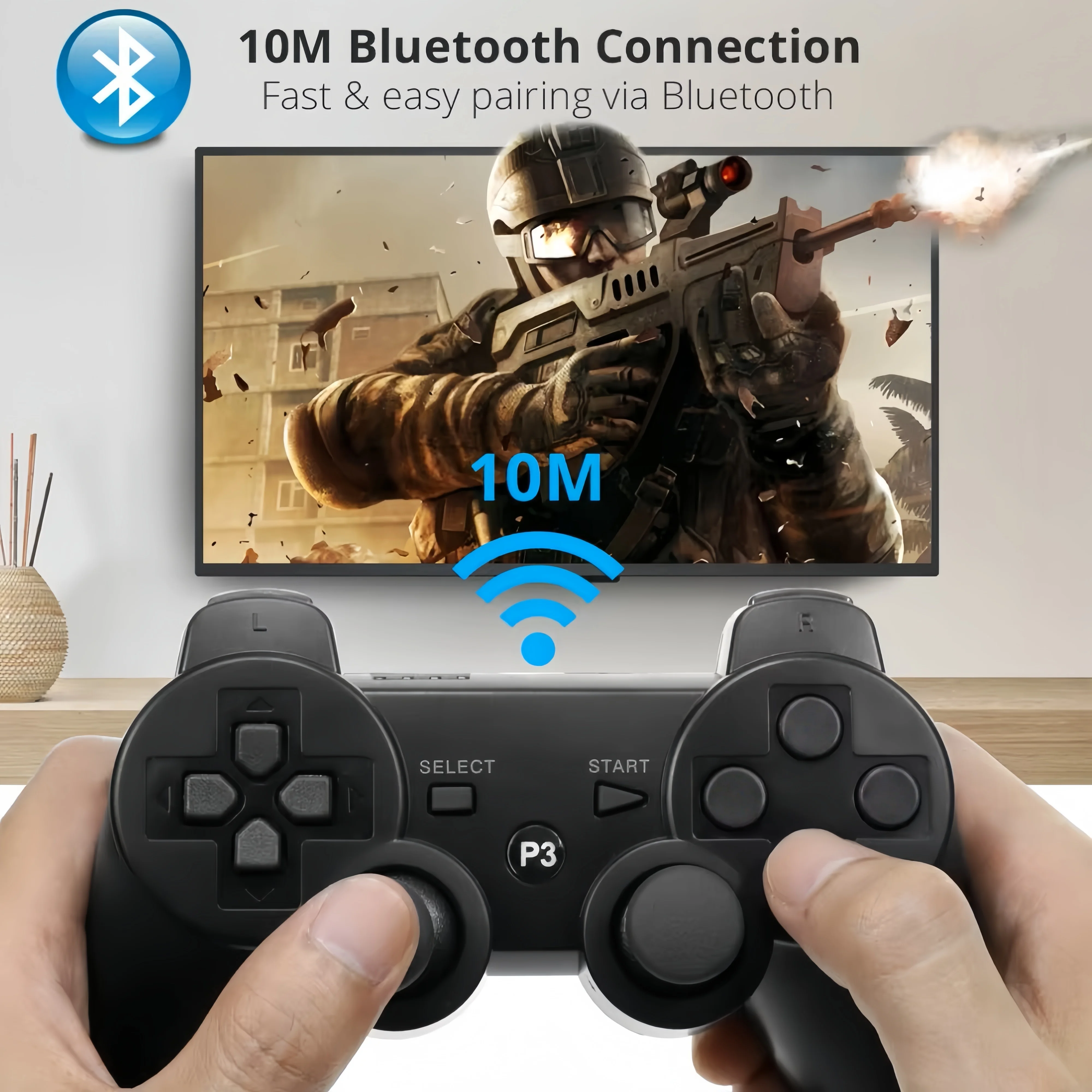 لوحدة تحكم PS3 لوحدة تحكم الألعاب اللاسلكية عصا التحكم لوحدة التحكم بلاي ستيشن 3 Joypad ملحقات دعم بلوتوث USB PC