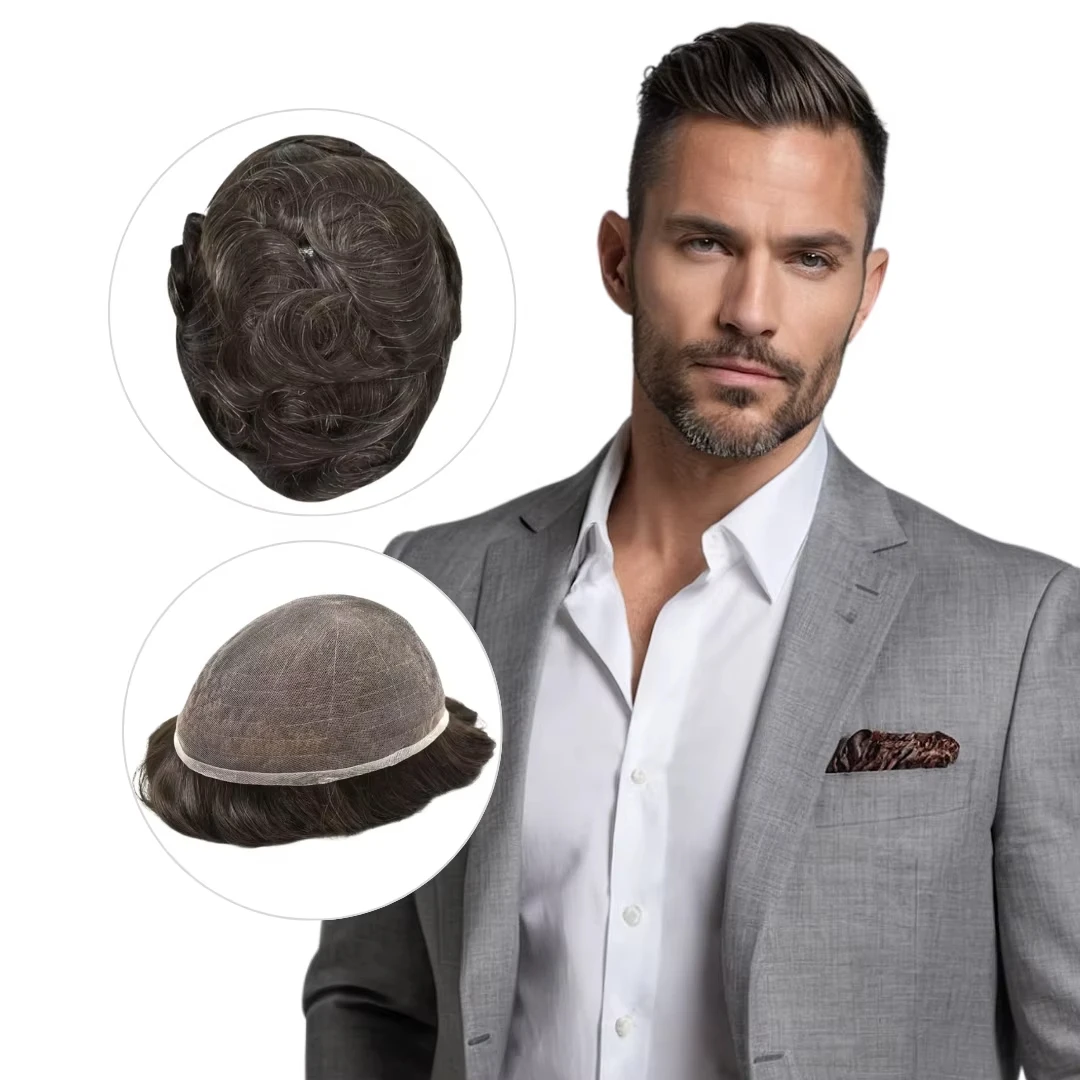 

Breathable and Realistic Toupee Integration for a Perfect Daily Solution for Men with Seamless Human Hair and Asian Hair
