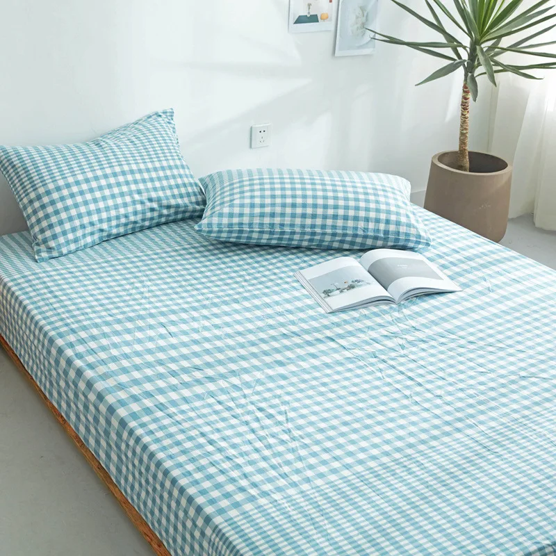 Non-Printed Pure Knitted Bedspread Single Piece Good Quality Tianzhu Cotton Bed Sheet Solid Color 1.8M Simm