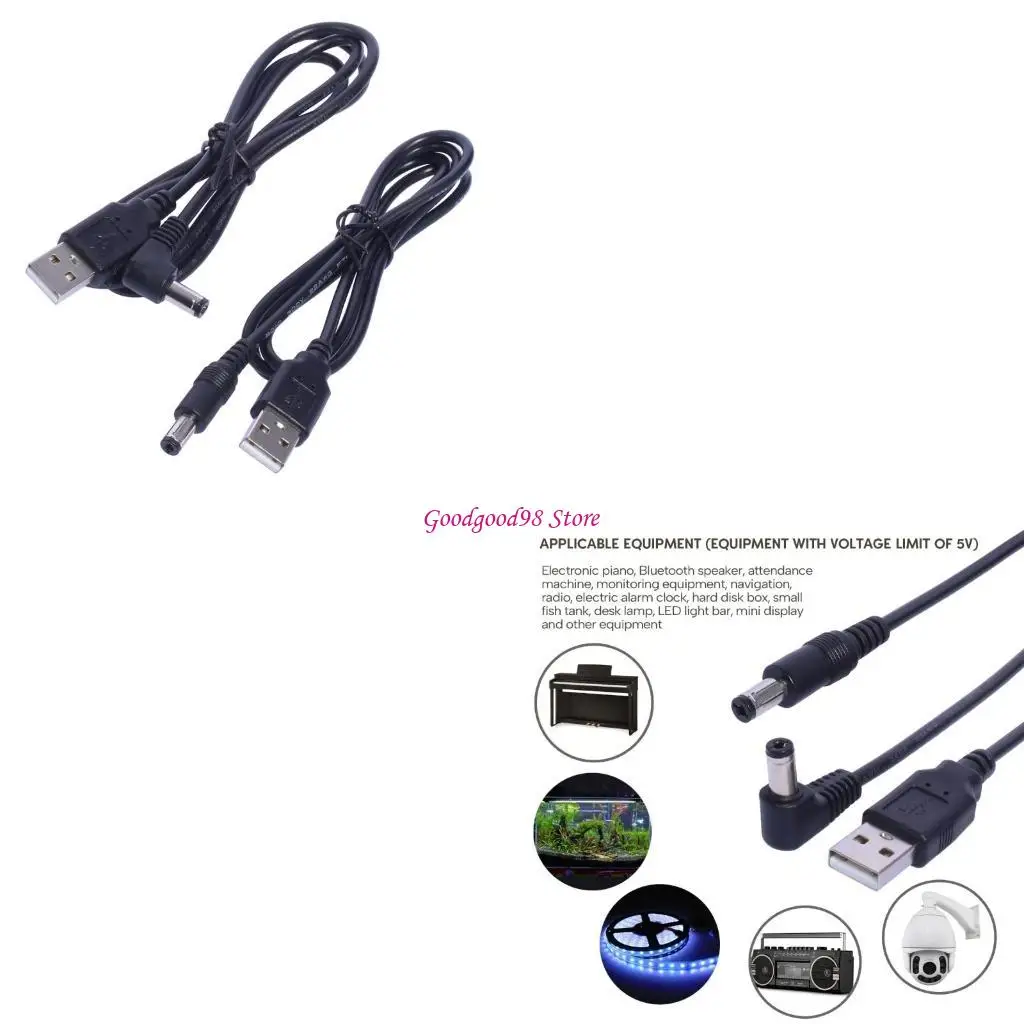 

Convenient USB to DC5.5 x 2.1mm Charging Cord for Navigation Device Right Angled