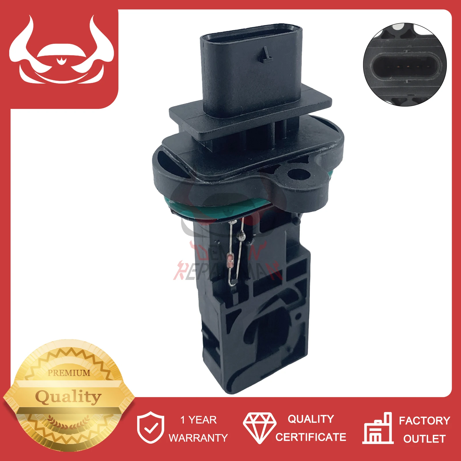 

280218270 7 537 488 7 834 411 New Mass Air Flow Sensor Compatible with BMW 5 Gran Turismo 6 Convertible 7 X5 X6 ALPINA B7 4.41L